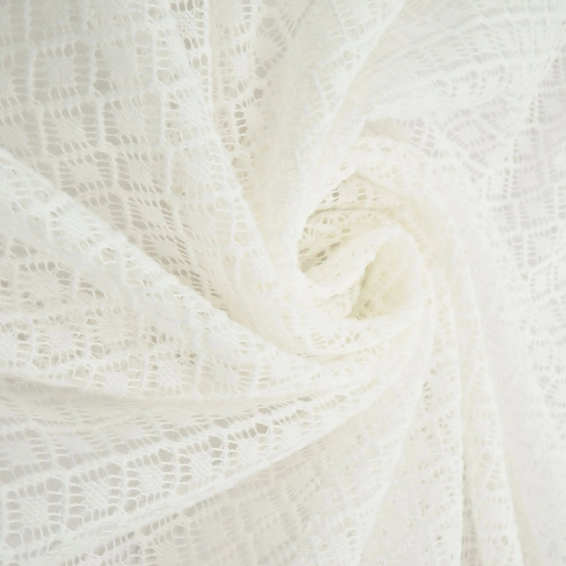 1 Yard Warp Lace Fleece Fabric, 57'' Wide 100% Polyester