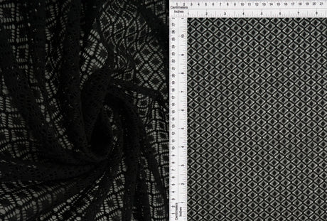 1 Yard Warp Lace Fleece Fabric, 57? Wide 100% Polyester