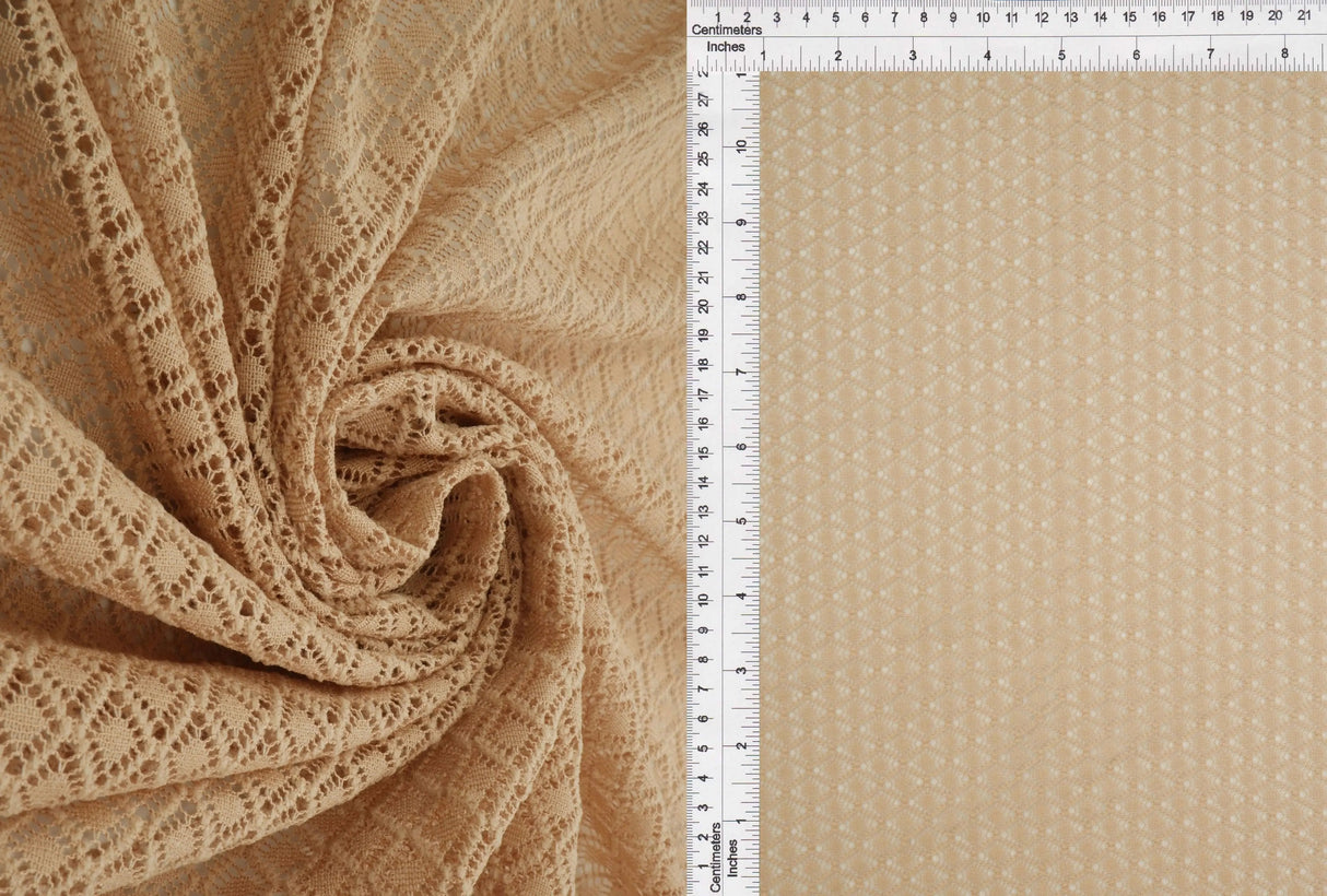 1 Yard Warp Lace Fleece Fabric, 57? Wide 100% Polyester
