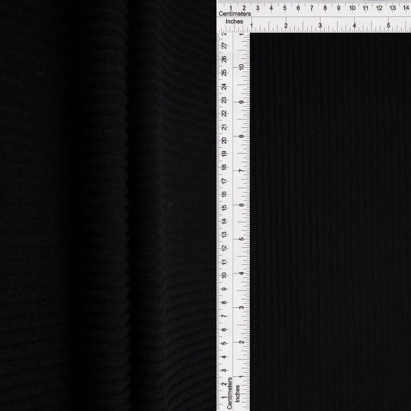 1 Yard Rib Interlock Fleece Solid Fabric 290 GSM Polyester Rayon Blend 58" Width