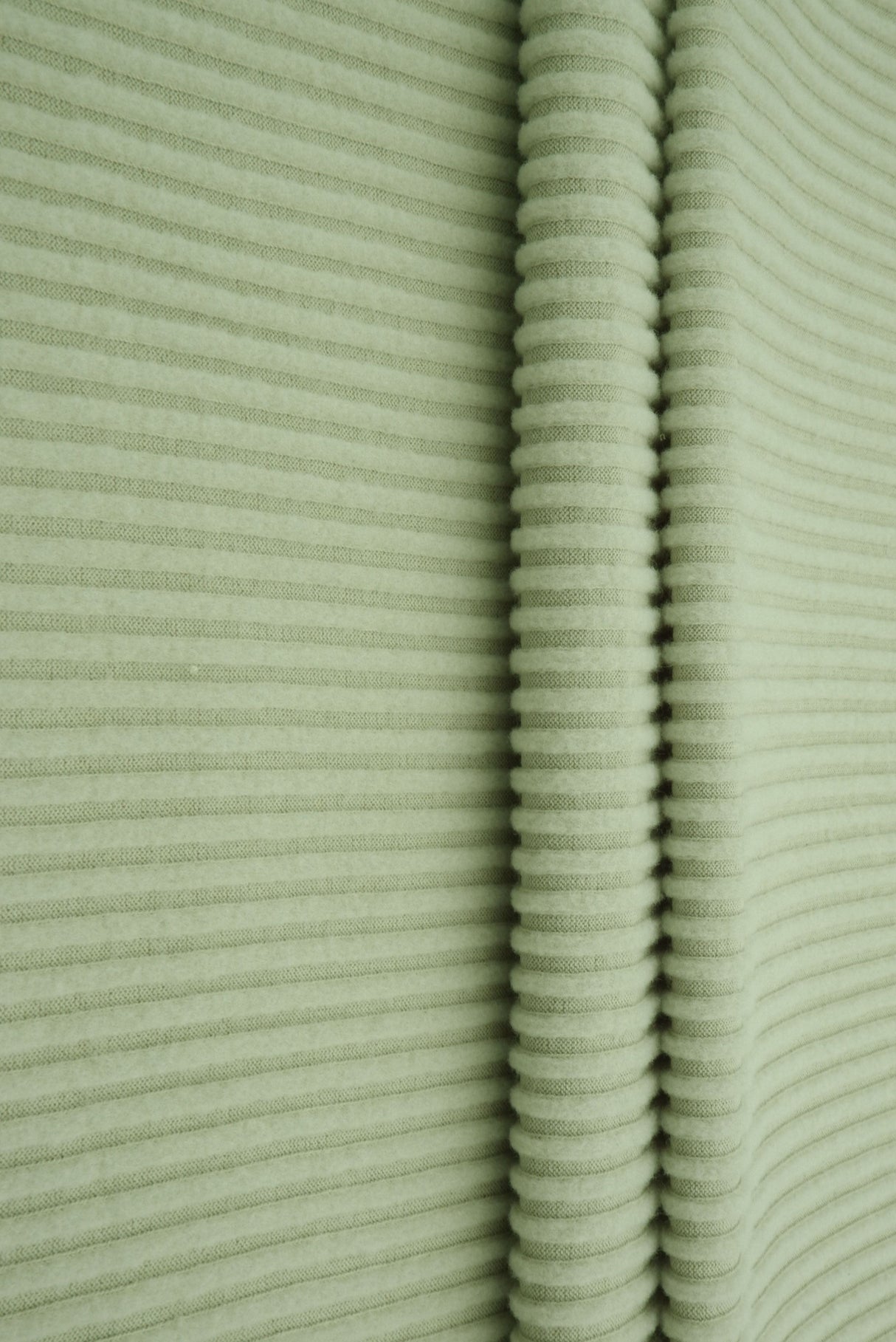 Ribbed Interlock Fleece Knit Fabric