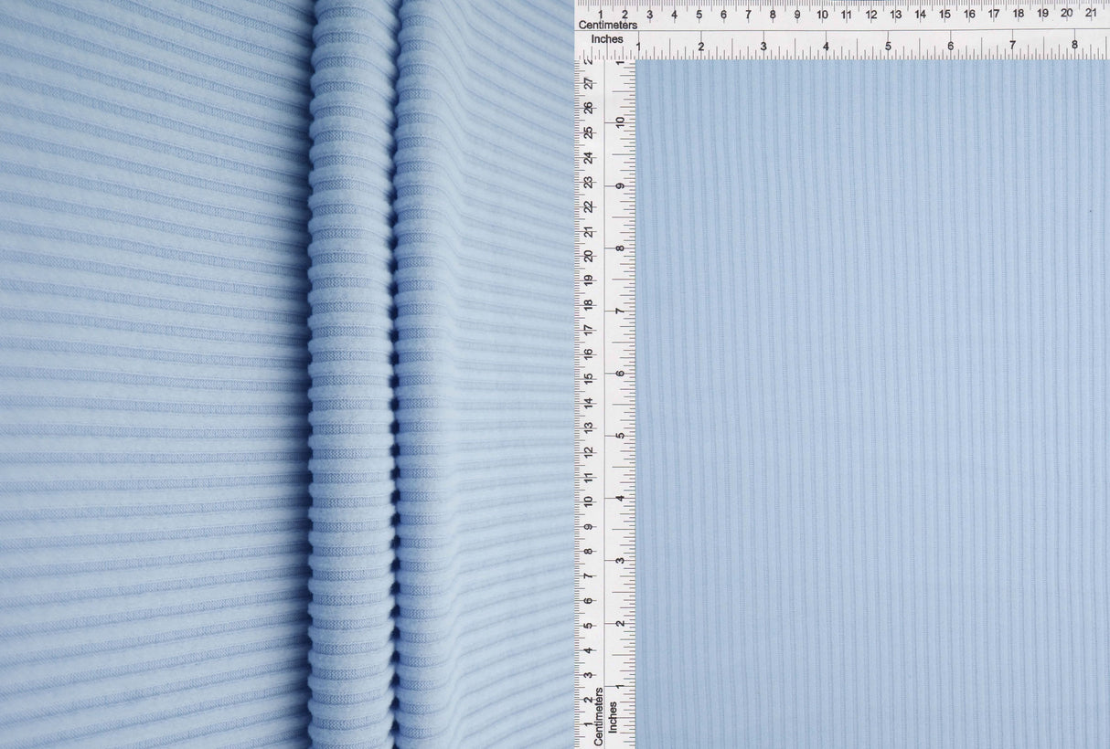 Ribbed Interlock Fleece Knit Fabric
