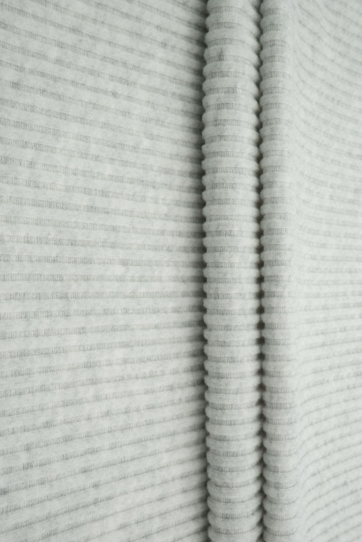 Ribbed Interlock Fleece Knit Fabric