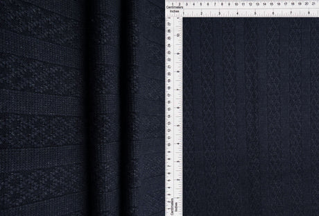 Pointelle Jacquard Liverpool Knit Indigo