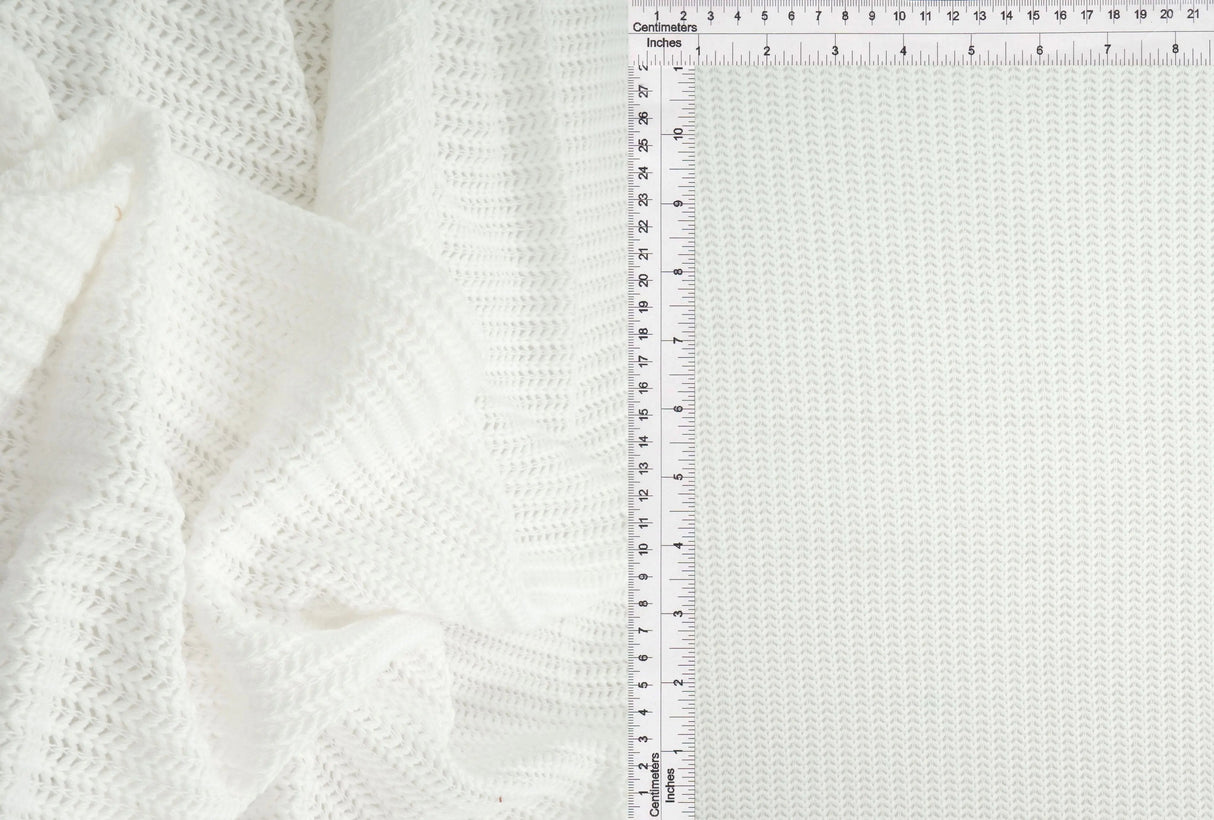 1 Yard LDP Sweater Jacquard Solid Fabric Stretch Polyester Rayon Spandex 56/58 Inches Wide