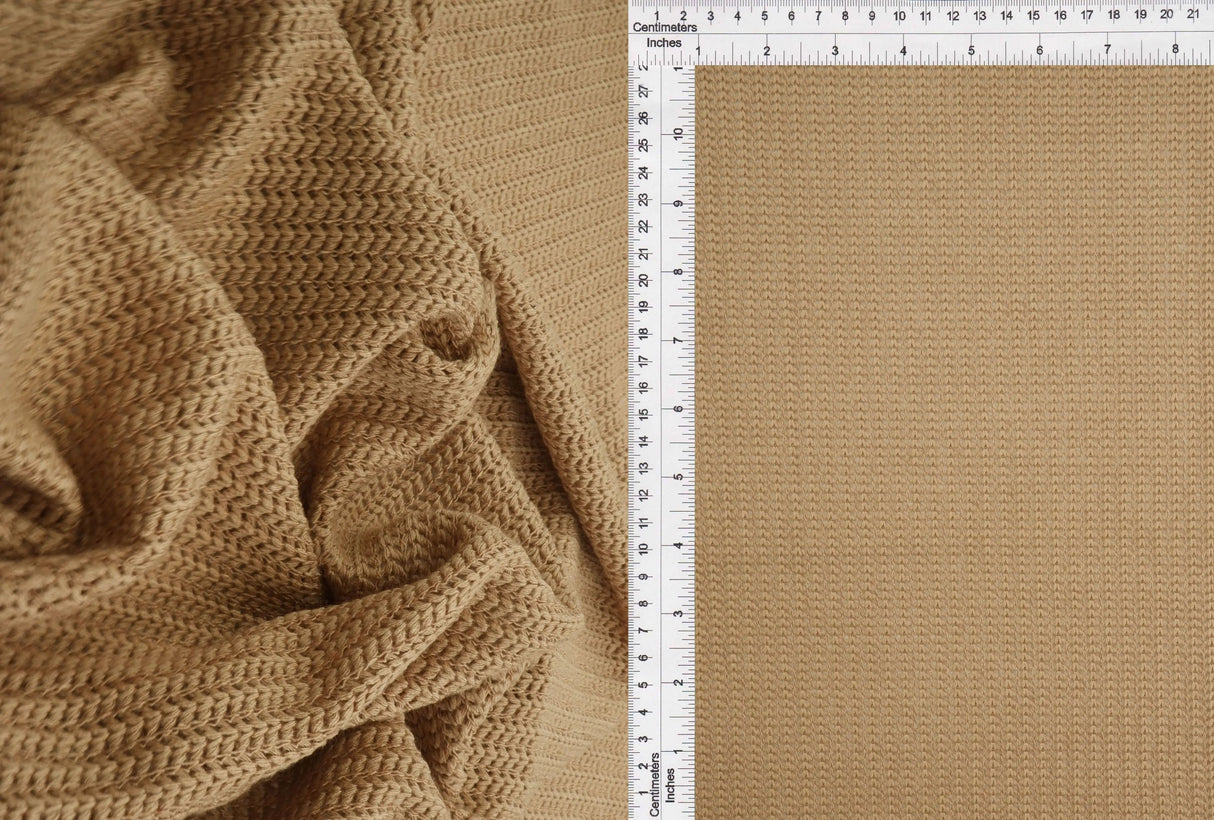 1 Yard LDP Sweater Jacquard Solid Fabric Stretch Polyester Rayon Spandex 56/58 Inches Wide