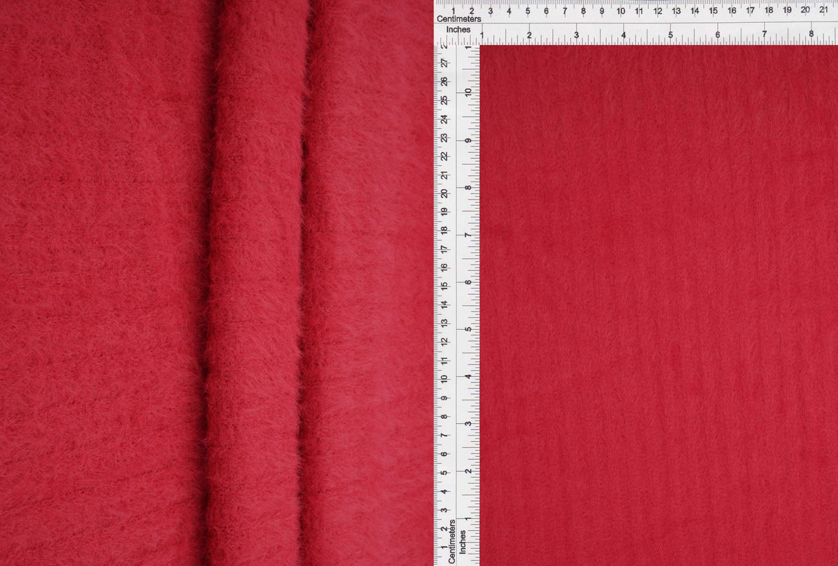 Feather Yarn Rib Knit Fabric