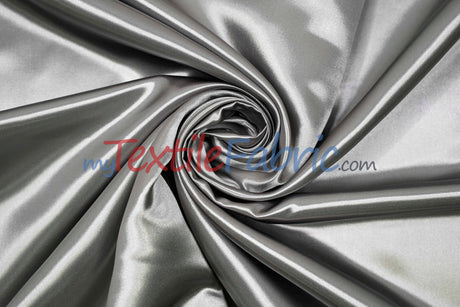 Bridal Satin Polyester Fabric - Shiny Solid, 58/60" Width, Multiple Colors (Yards, Bolts, Sample Swatches)