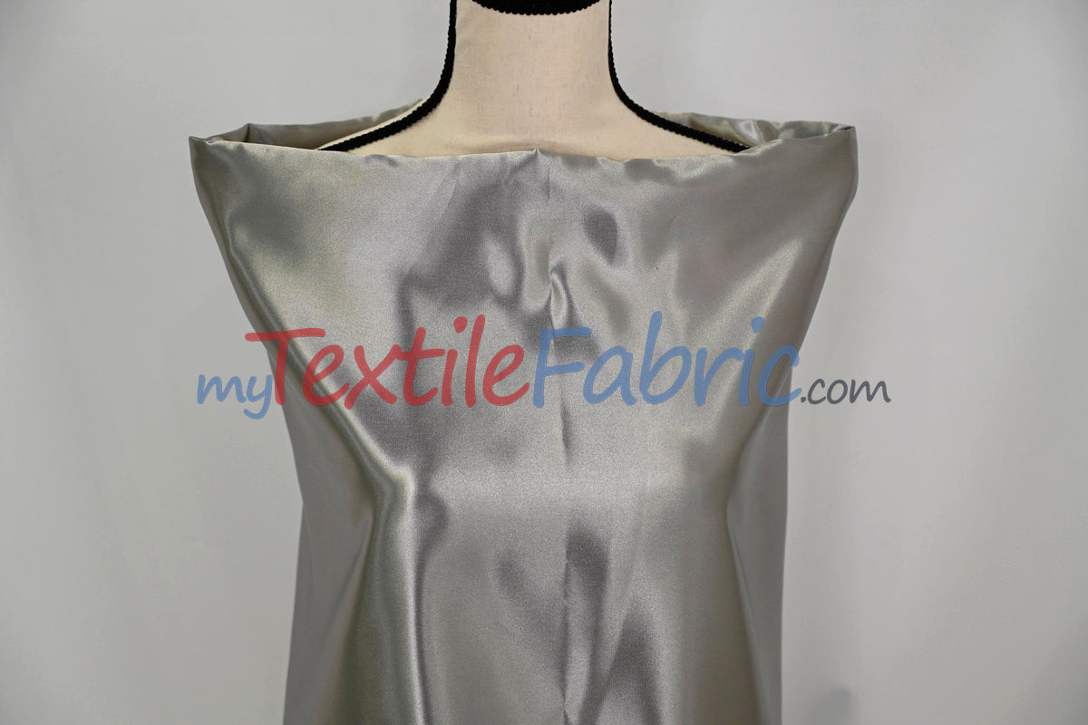 Bridal Satin Polyester Fabric - Shiny Solid, 58/60" Width, Multiple Colors (Yards, Bolts, Sample Swatches)