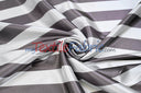 Stripe Satin Charmeuse Polyester Fabric - 2" Stripe, Multiple Colors, 58/60" Width (1 Yard)
