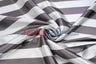 Stripe Satin Charmeuse Polyester Fabric - 2" Stripe, Multiple Colors, 58/60" Width (1 Yard)