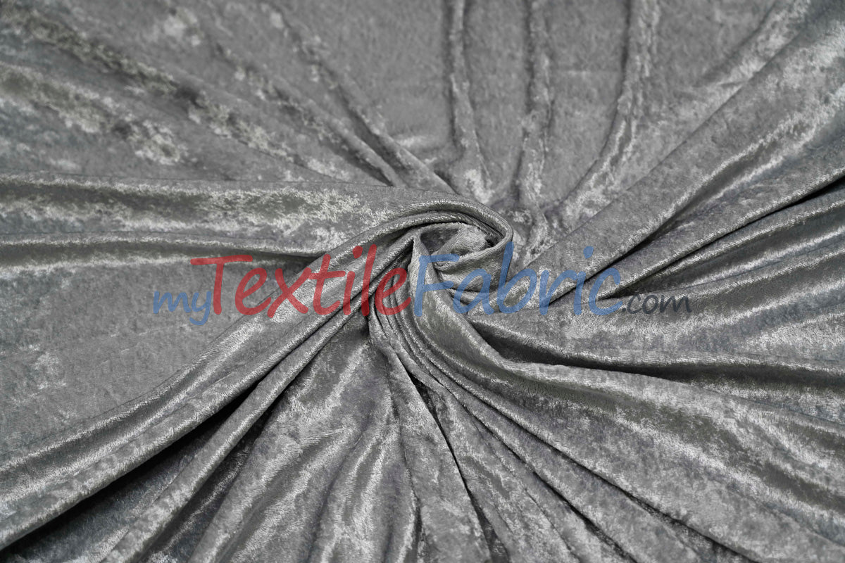 Panne Velvet Polyester Fabric - Crush Panne Velour, Solid, 58/60" Width (1 Yard)