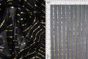 Metallic Pleated Knit Fabric Black