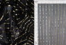 Metallic Pleated Knit Fabric Black