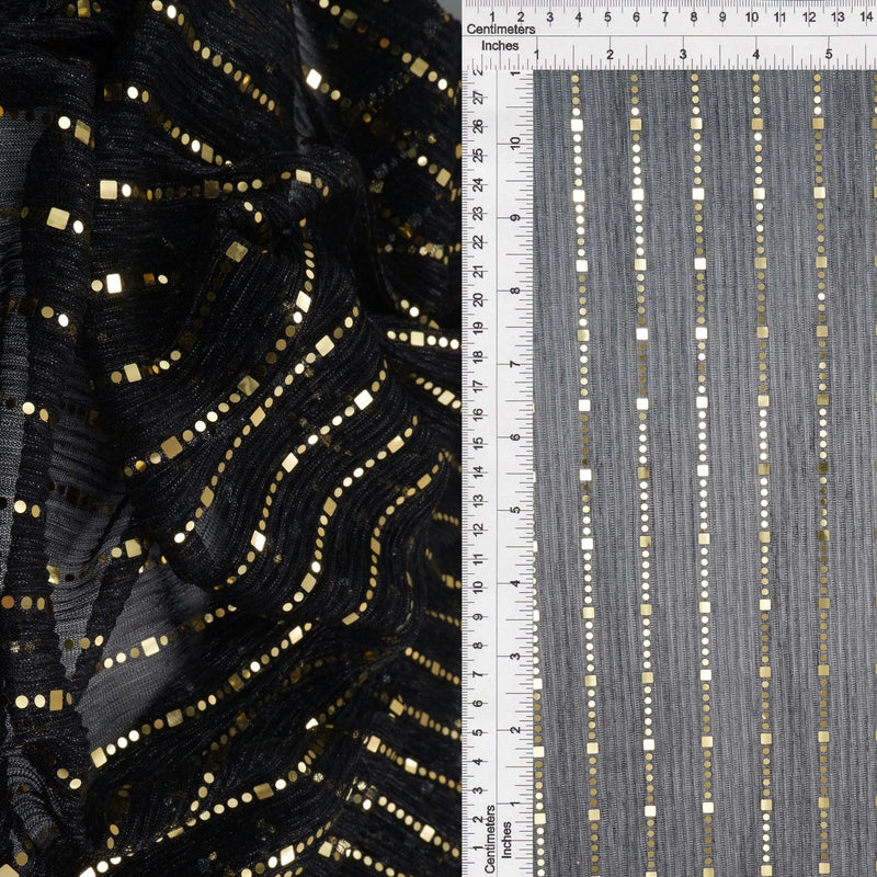 1 Yard Polyester Metallic 55 GSM Pleat Trans Fabric Sheer Soft 57" Width