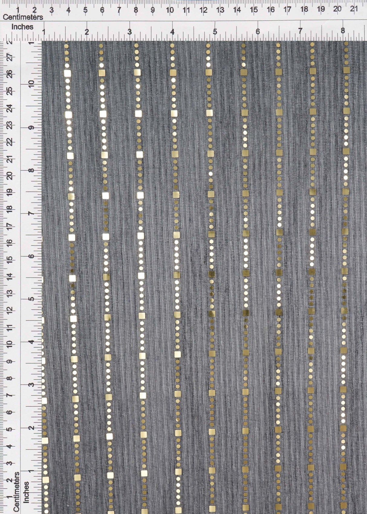 Metallic Pleated Knit Fabric Black