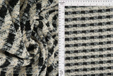 Boucle Knit Checkered Fabric