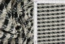 1 yarda de tela de punto bouclé a cuadros 265 GSM mezcla de poliéster, algodón y spandex 58/60" de ancho