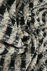 Boucle Knit Checkered Fabric