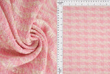 Boucle Knit Checkered Fabric
