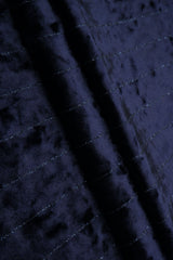 Velvet Glitter Stripe Knit Fabric