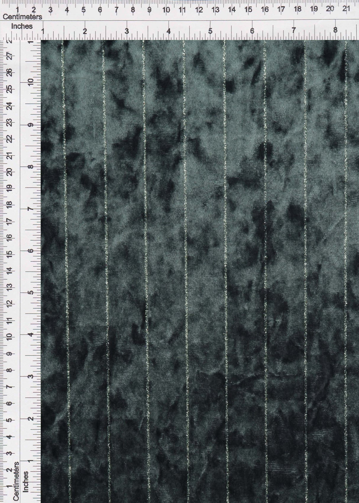 Velvet Glitter Stripe Knit Fabric