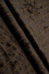 Velvet Glitter Stripe Knit Fabric