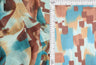 1 Yard Digital Abstract Mesh Knit Fabric, 54? Wide Polyester Spandex Blend