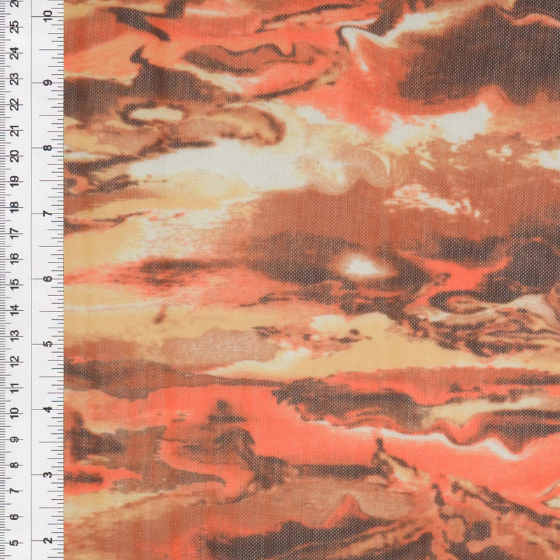 1 Yard Polyester Spandex 100 GSM Mesh Fabric, Digital Abstract Print, Lightweight Soft 54" Width