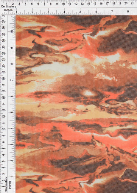 1 Yard Digital Abstract Mesh Knit Fabric, 54? Wide Polyester Spandex Blend