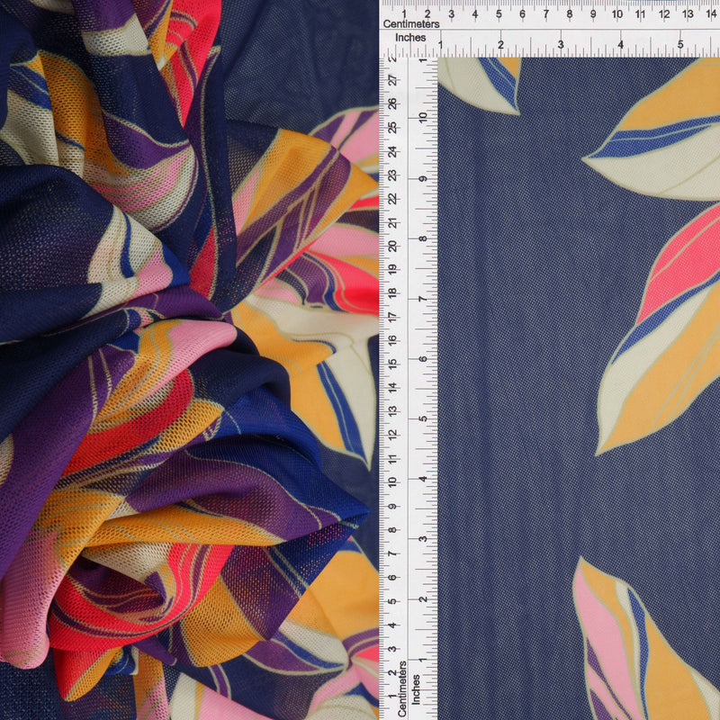 Floral Digital Mesh Stretch Fabric