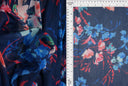 1 Yard Digital Floral Mesh Knit Fabric, 54'' Wide Polyester Spandex Blend