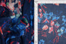 1 Yard Digital Floral Mesh Knit Fabric, 54? Wide Polyester Spandex Blend