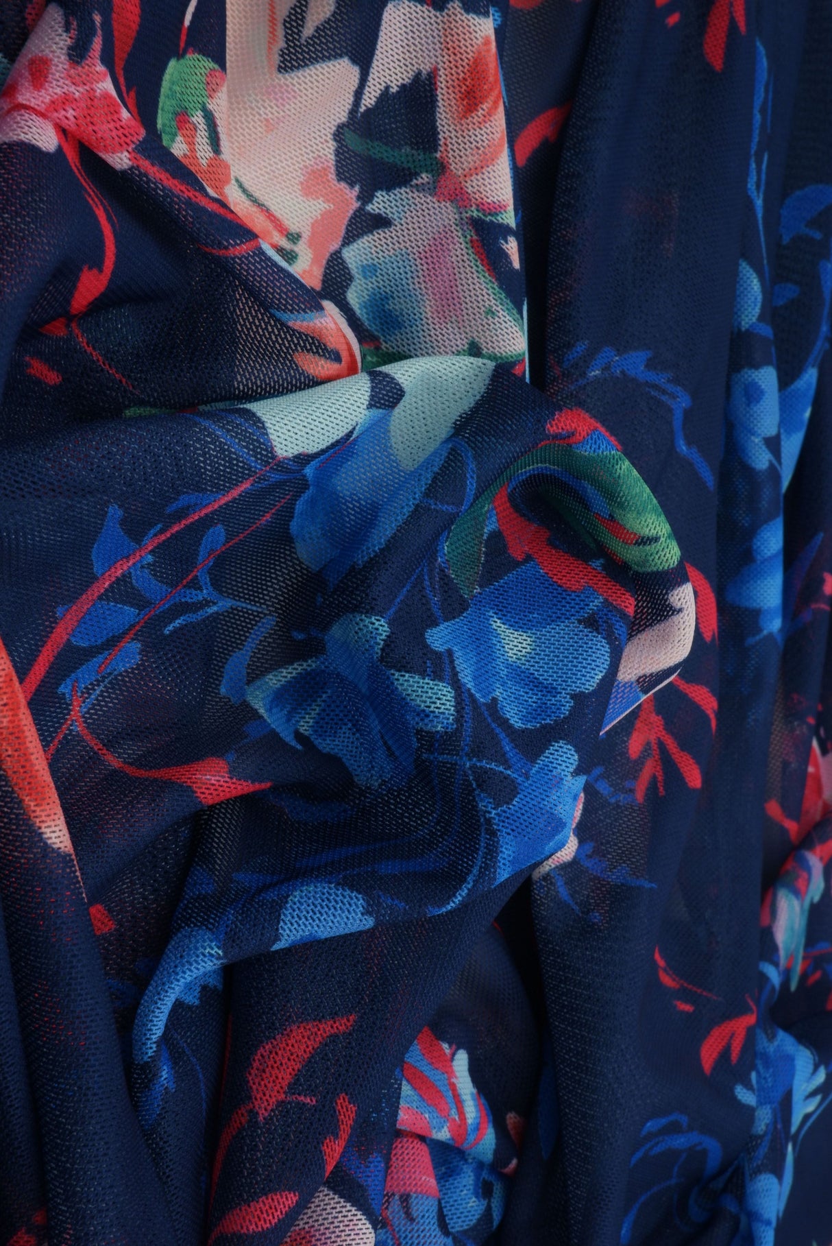 Floral Digital Mesh Stretch Fabric