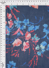 1 Yard Digital Floral Mesh Knit Fabric, 54? Wide Polyester Spandex Blend
