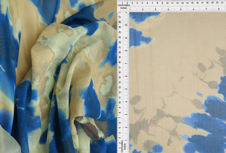 1 Yard Digital Abstract Mesh Fabric Lightweight Stretch Sheer, 54” Wide for Fashion & Crafts