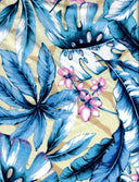 1 yarda de poliéster spandex 170 GSM DTY cepillado con estampado tropical de hojas, tela suave, ancho 58/60"