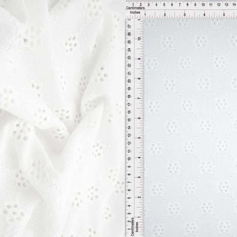 Floral Eyelet Lace Fabric