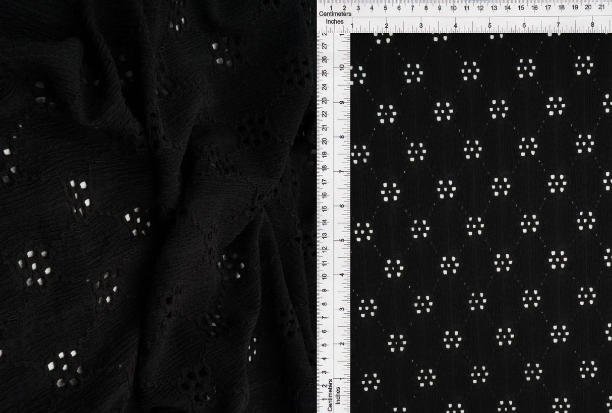 Geo Floral Lace Fabric 98 Polyester 2 Spandex Stretch Material 57/59 Inches Wide