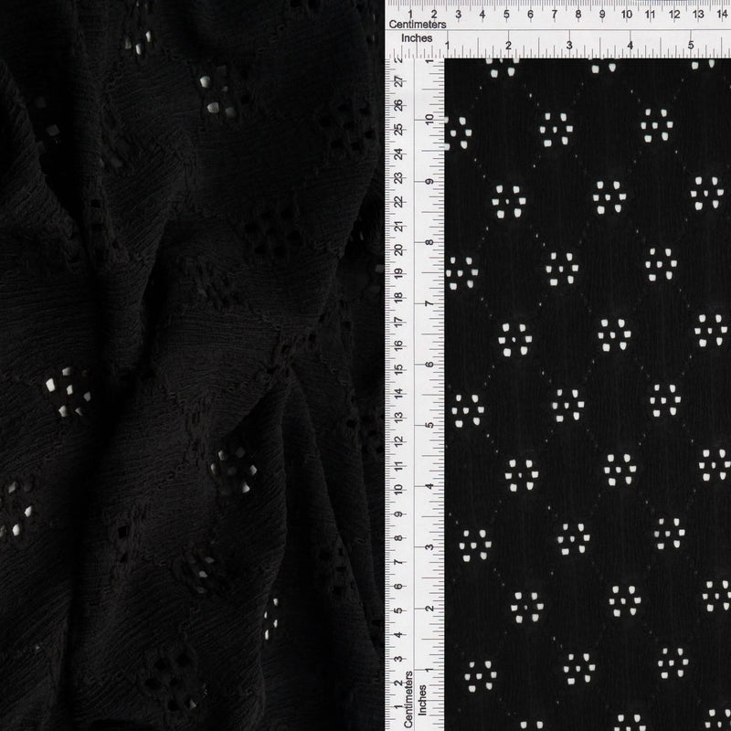 1 Yard Geo Floral Lace Fabric 98% Polyester 2% Spandex Stretch Material 57/59 Inches Wide