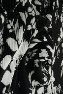 Floral Pleated Interlock Knit Fabric