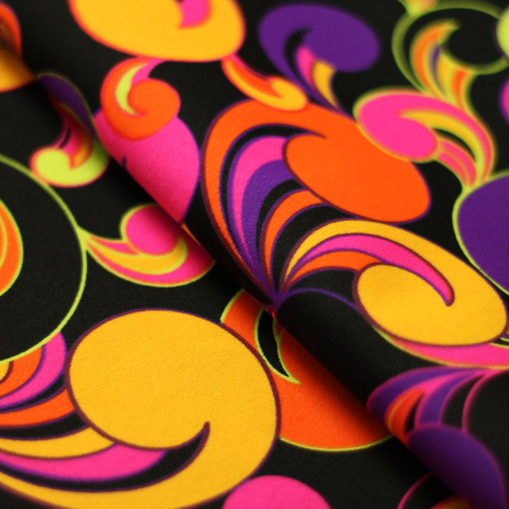 Pucci Fantasy Nylon Spandex Fabric - Multicolor Pucci Print, 58-60 Inch Width (1 Yard)