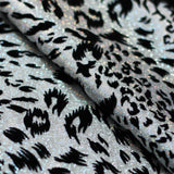 Stray Cat Nylon Spandex Fabric - Gold, Pink, Silver, Red Hologram Leopard Print, 58/60" Width (1 Yard)