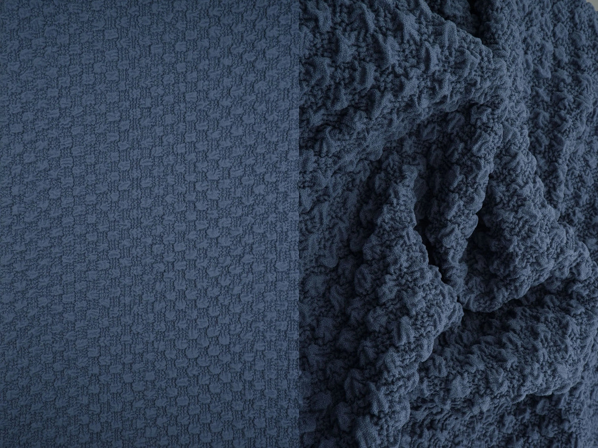 1 Yard Textured Cauliflower Jacquard Knit Fabric 59/60 Inch Wide Ultra Plush Heavyweight Material for Cozy Loungewear & Upholstery