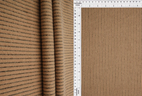 1 Yard Brushed Rib Knit Fabric with Black Backing, 58/60? Wide Polyester Spandex Blend