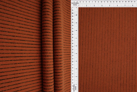 1 Yard Brushed Rib Knit Fabric with Black Backing, 58/60? Wide Polyester Spandex Blend
