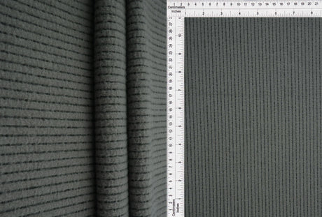 1 Yard Brushed Rib Knit Fabric with Black Backing, 58/60? Wide Polyester Spandex Blend