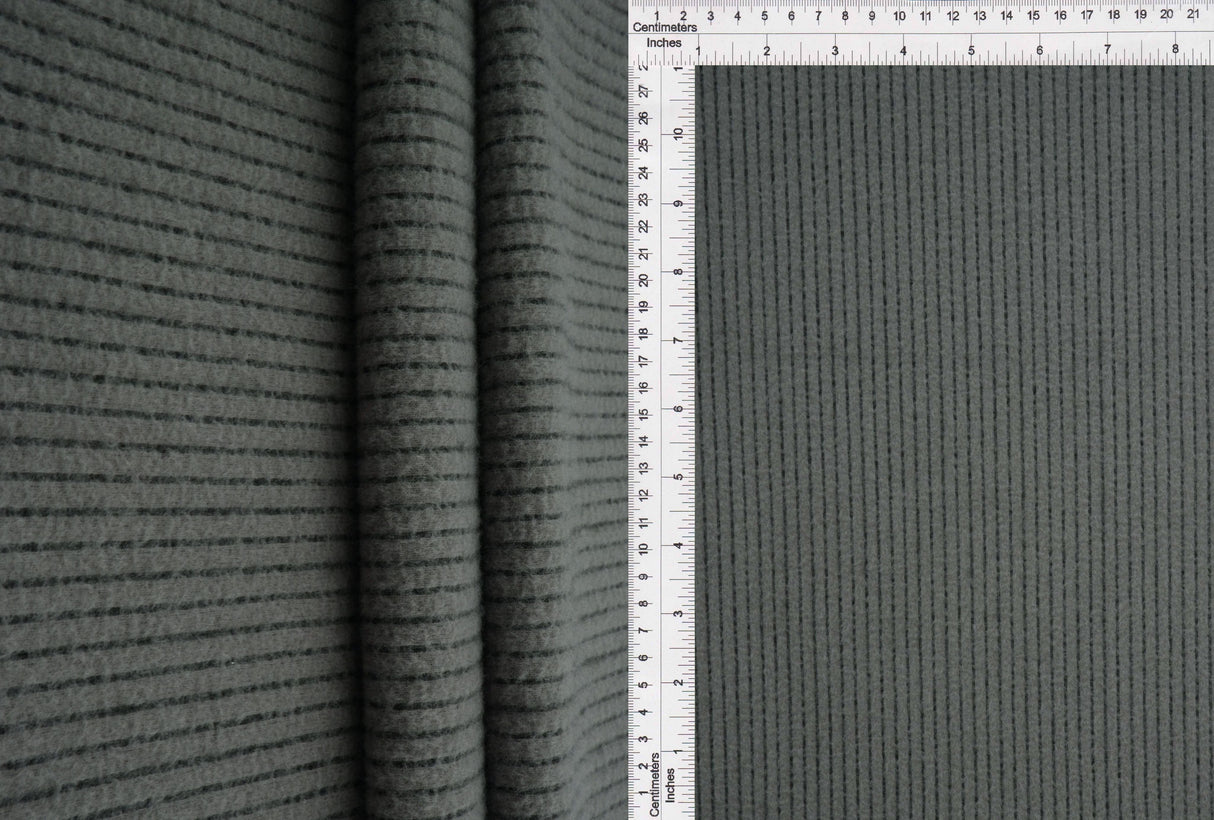 Brushed Rib Knit Solid Fabric