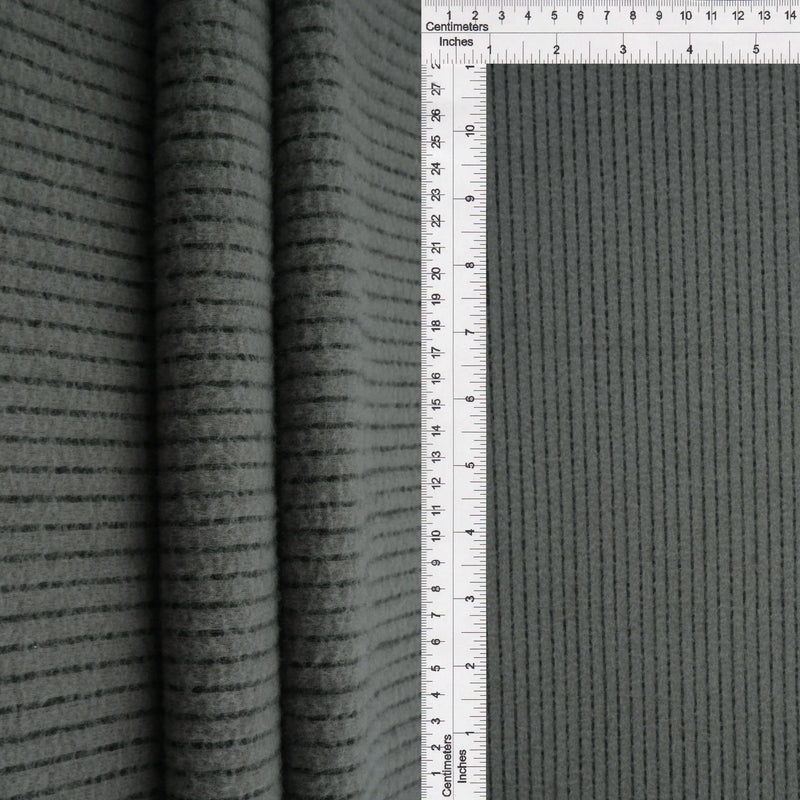 1 Yard Polyester Spandex 235 GSM Brushed Rib Fabric with Black Back Soft 58/60" Width
