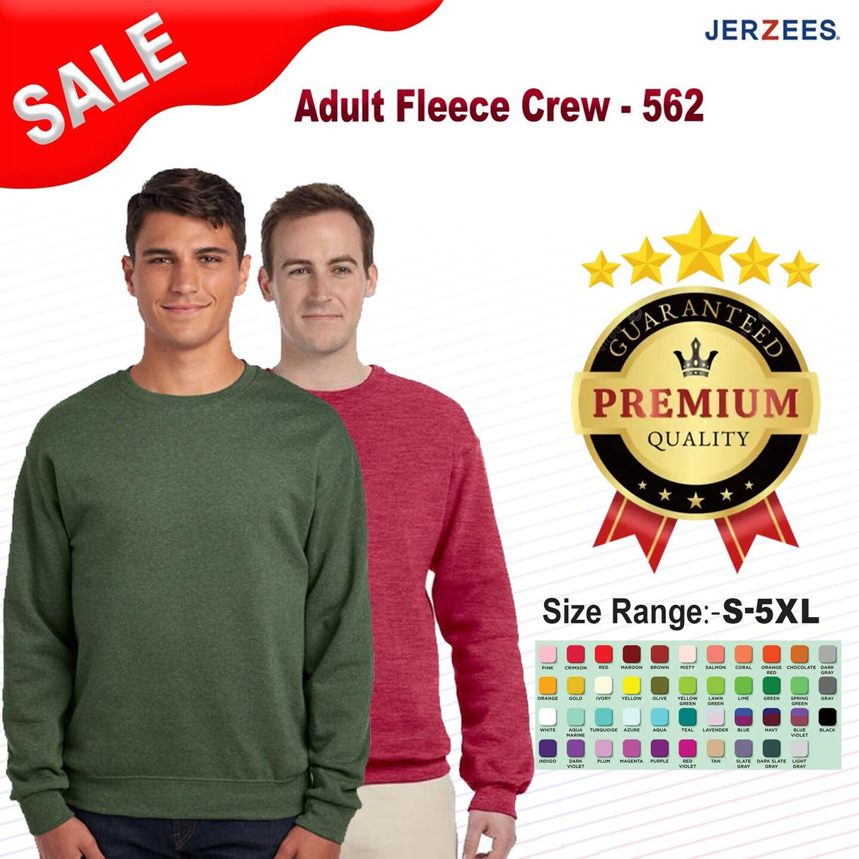 Jerzees® Adult Fleece Crewneck Sweatshirt
